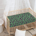 Little Purple Eggplant Pattern Print Baby Crib Sheet