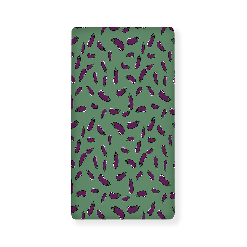 Little Purple Eggplant Pattern Print Baby Crib Sheet