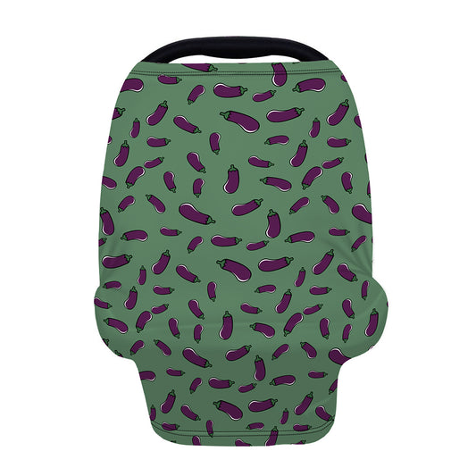 Little Purple Eggplant Pattern Print Baby Seat Cover