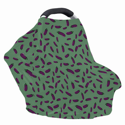 Little Purple Eggplant Pattern Print Baby Seat Cover