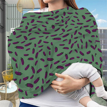 Little Purple Eggplant Pattern Print Baby Seat Cover