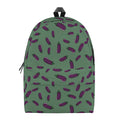 Little Purple Eggplant Pattern Print School Backpack