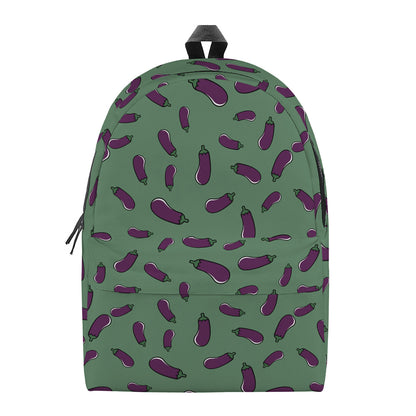 Little Purple Eggplant Pattern Print Backpack