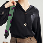 Little Purple Eggplant Pattern Print Bag Strap