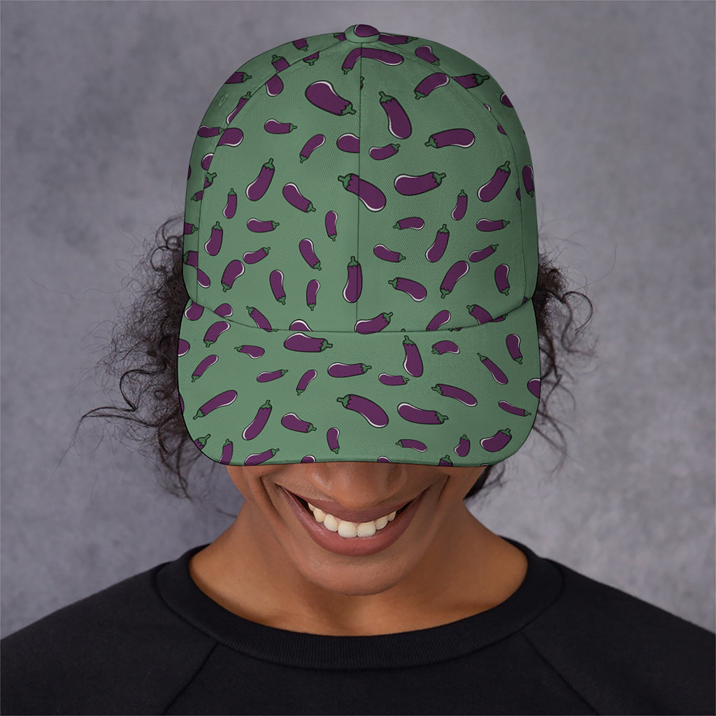 Little Purple Eggplant Pattern Print Baseball Cap