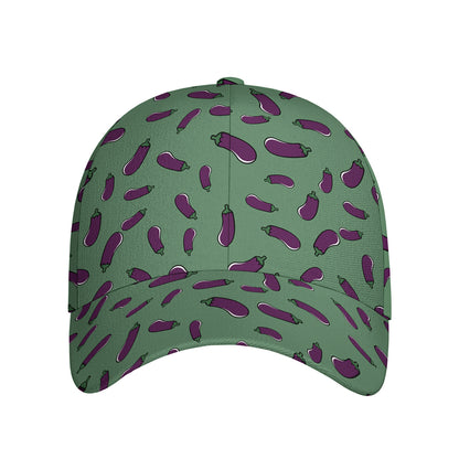 Little Purple Eggplant Pattern Print Baseball Cap
