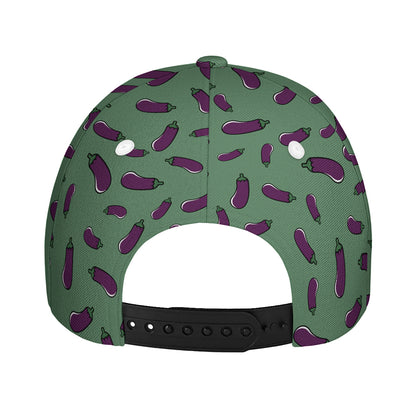 Little Purple Eggplant Pattern Print Baseball Cap