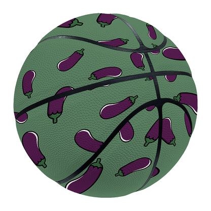 Little Purple Eggplant Pattern Print Basketball