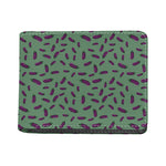 Little Purple Eggplant Pattern Print Bifold Wallet