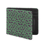 Little Purple Eggplant Pattern Print Bifold Wallet