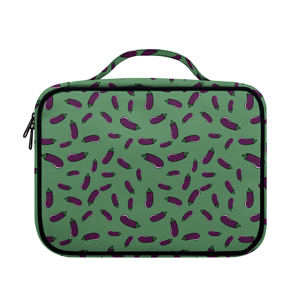 Little Purple Eggplant Pattern Print Briefcase Bible Bag