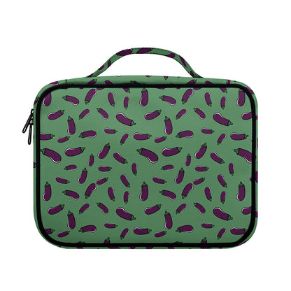 Little Purple Eggplant Pattern Print Briefcase Bible Bag
