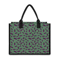Little Purple Eggplant Pattern Print Canvas Tote Bag