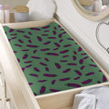 Little Purple Eggplant Pattern Print Changing Pad Cover