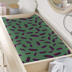 Little Purple Eggplant Pattern Print Changing Pad Cover