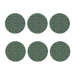 Little Purple Eggplant Pattern Print Coaster Set
