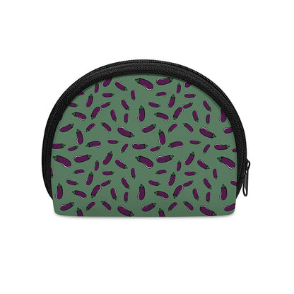 Little Purple Eggplant Pattern Print Coin Purse