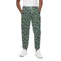 Little Purple Eggplant Pattern Print Cotton Sweatpants