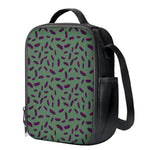 Little Purple Eggplant Pattern Print Crossbody Lunch Bag