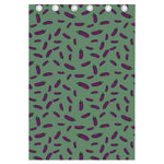 Little Purple Eggplant Pattern Print Curtain