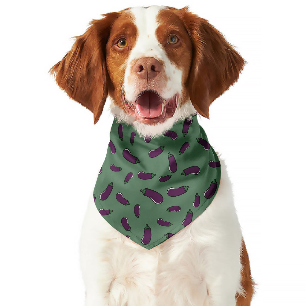 Little Purple Eggplant Pattern Print Dog Bandana
