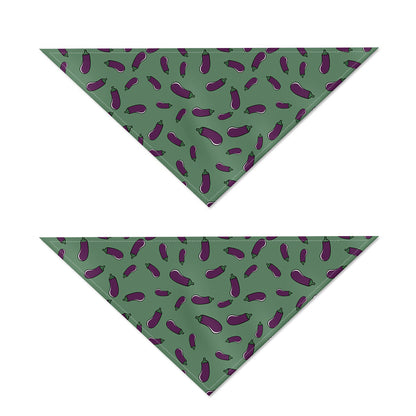 Little Purple Eggplant Pattern Print Dog Bandana