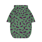 Little Purple Eggplant Pattern Print Dog Zip Up Hoodie