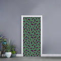 Little Purple Eggplant Pattern Print Door Sticker