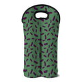 Little Purple Eggplant Pattern Print Double Neoprene Wine Tote