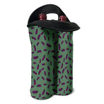 Little Purple Eggplant Pattern Print Double Neoprene Wine Tote