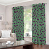 Little Purple Eggplant Pattern Print Extra Wide Grommet Curtains