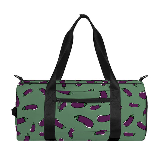 Little Purple Eggplant Pattern Print Gym Bag