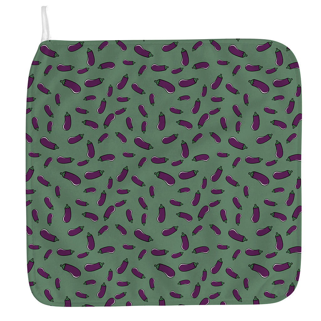 Little Purple Eggplant Pattern Print Hand Towel