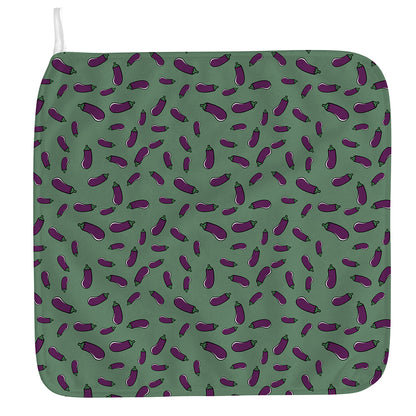 Little Purple Eggplant Pattern Print Hand Towel