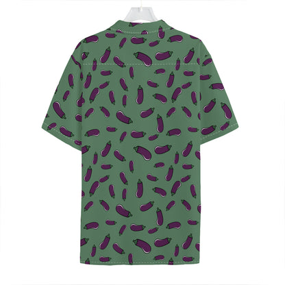 Little Purple Eggplant Pattern Print Hawaiian Shirt
