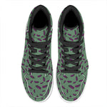 Little Purple Eggplant Pattern Print High Top Leather Sneakers
