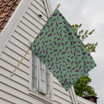 Little Purple Eggplant Pattern Print House Flag