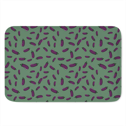 Little Purple Eggplant Pattern Print Indoor Door Mat
