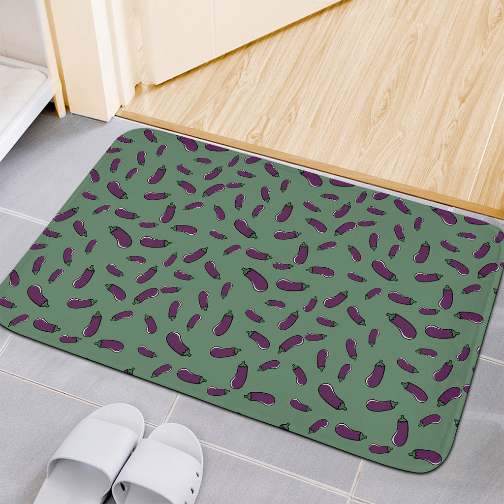 Little Purple Eggplant Pattern Print Indoor Door Mat