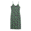 Little Purple Eggplant Pattern Print Jersey Midi Cami Dress