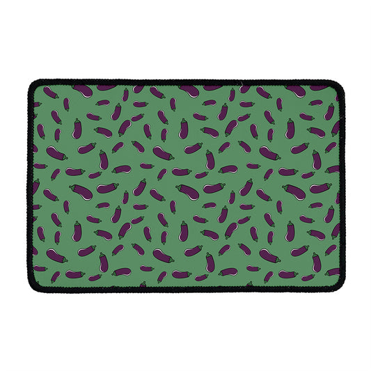 Little Purple Eggplant Pattern Print Kitchen Mat