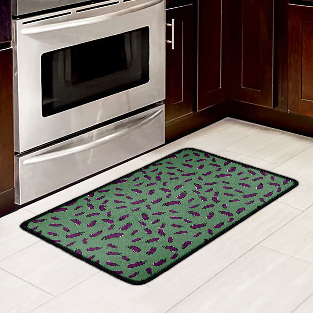 Little Purple Eggplant Pattern Print Kitchen Mat