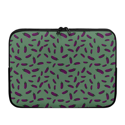 Little Purple Eggplant Pattern Print Laptop Sleeve