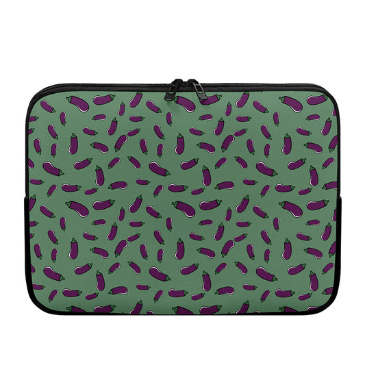 Little Purple Eggplant Pattern Print Laptop Sleeve