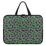 Little Purple Eggplant Pattern Print Laptop Sleeve With Handle