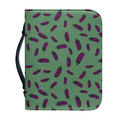 Little Purple Eggplant Pattern Print Leather Bible Cover