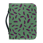 Little Purple Eggplant Pattern Print Leather Bible Cover