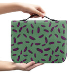 Little Purple Eggplant Pattern Print Leather Bible Cover