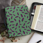 Little Purple Eggplant Pattern Print Leather Bible Cover