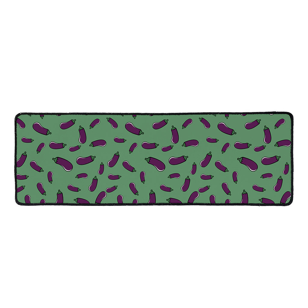 Little Purple Eggplant Pattern Print Long Kitchen Mat